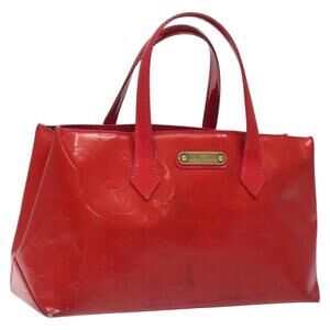 LOUIS VUITTON Monogram Vernis Wilshire PM Hand Bag Rose Pop M93643